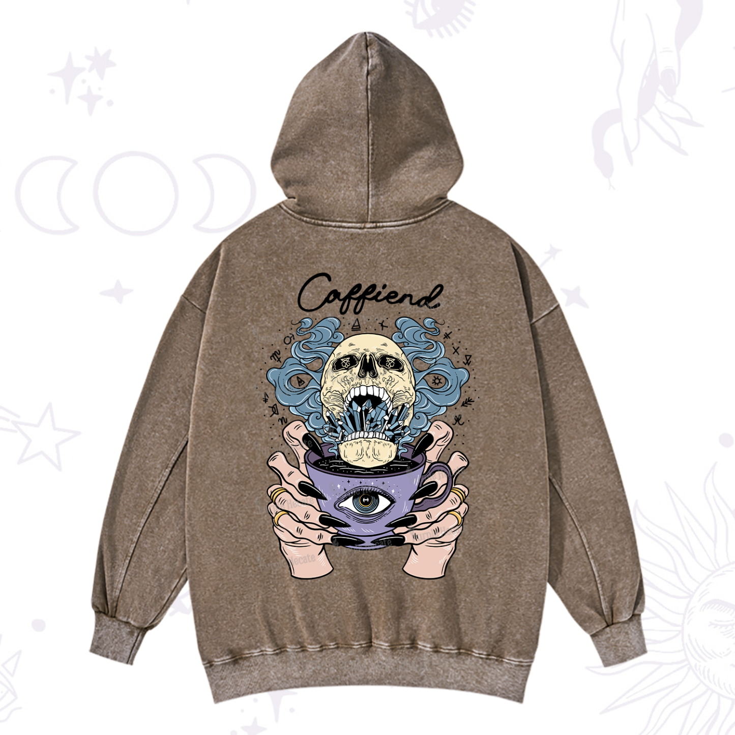 Purplehecate Caffiend Washed Hoodie