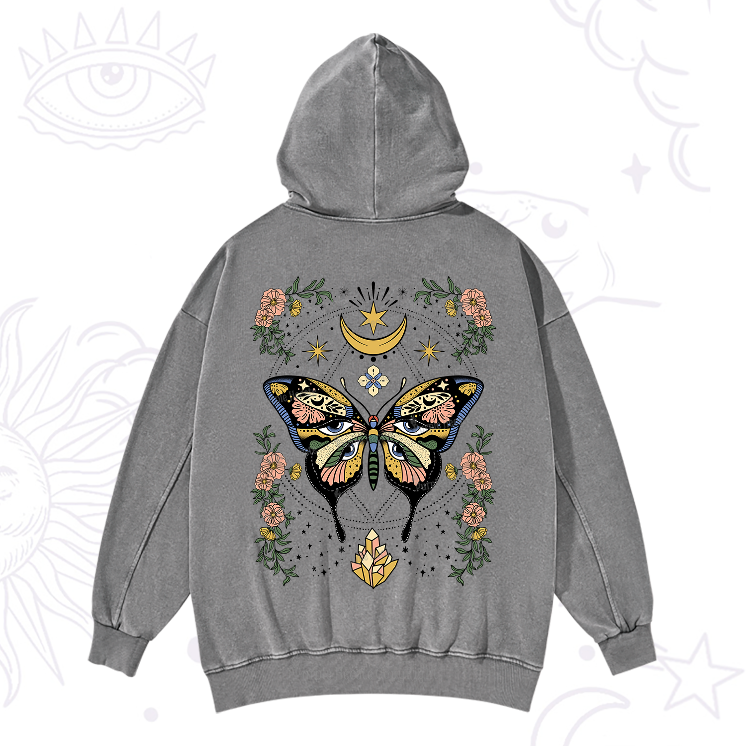 Purplehecate I Am Opening Washed Hoodie