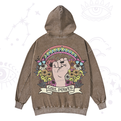 Purplehecate Girl Power Washed Hoodie