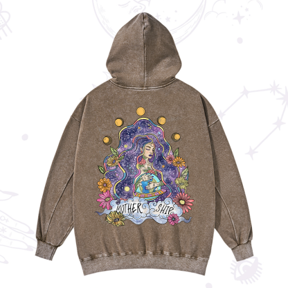 Purplehecate Mother Ship Washed Hoodie