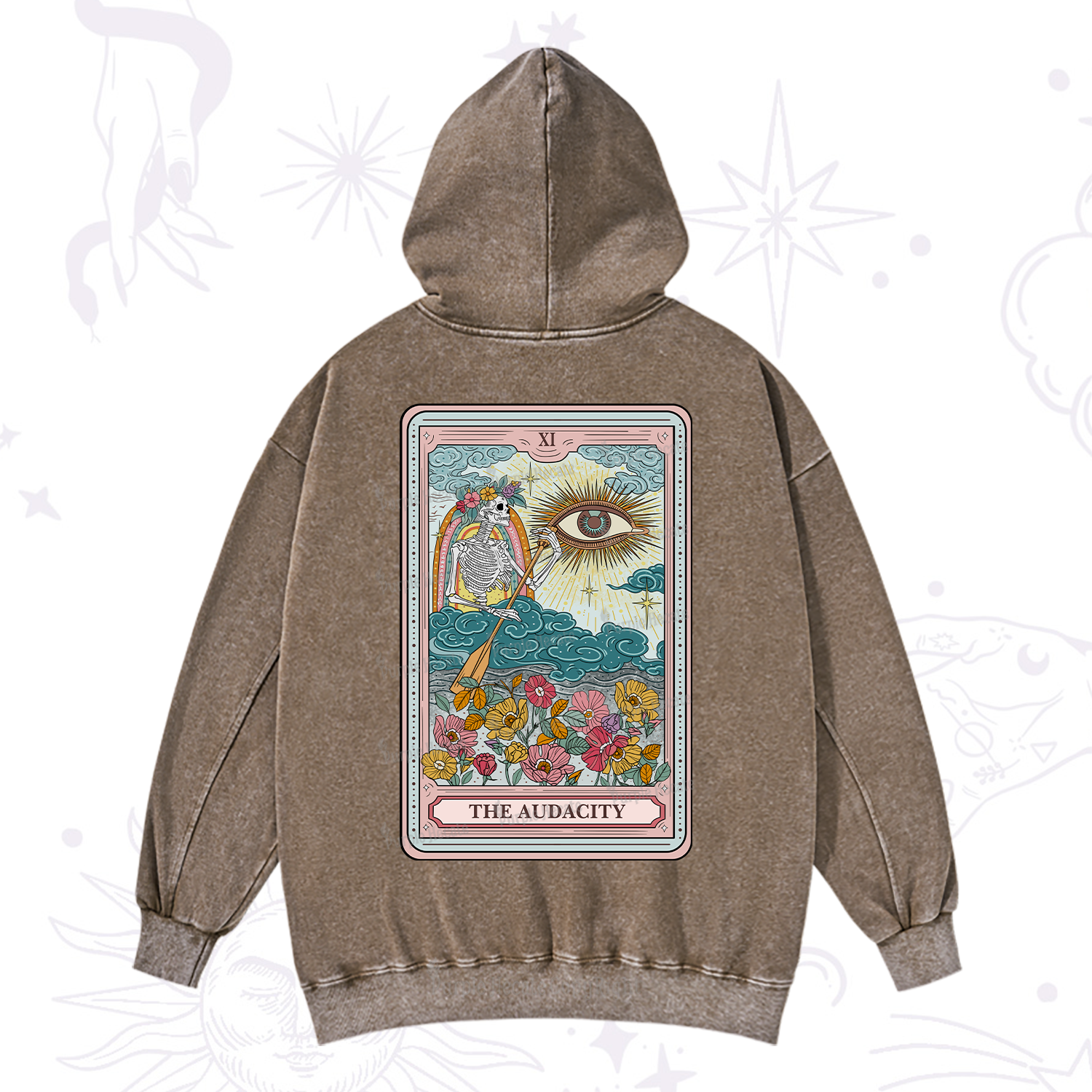 Purplehecate The Audacity Tarot Washed Hoodie