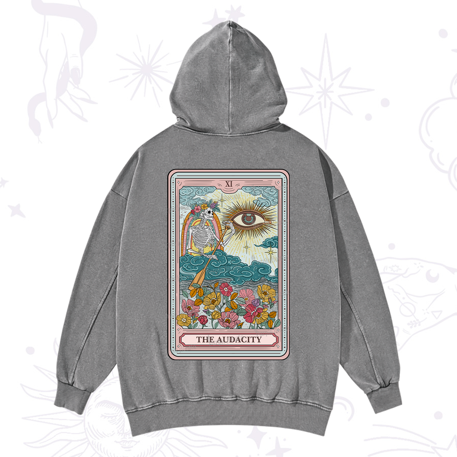 Purplehecate The Audacity Tarot Washed Hoodie