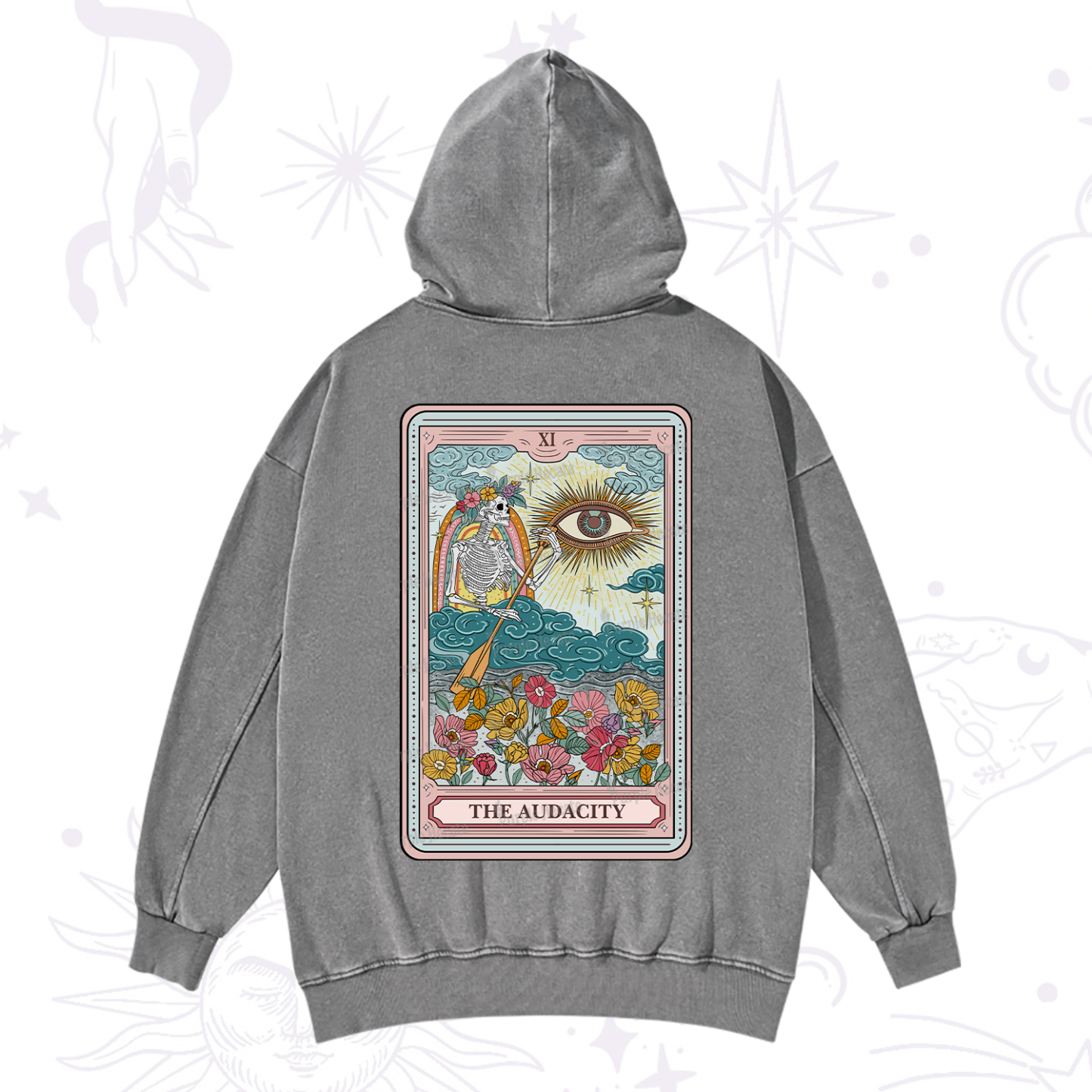 Purplehecate The Audacity Tarot Washed Hoodie
