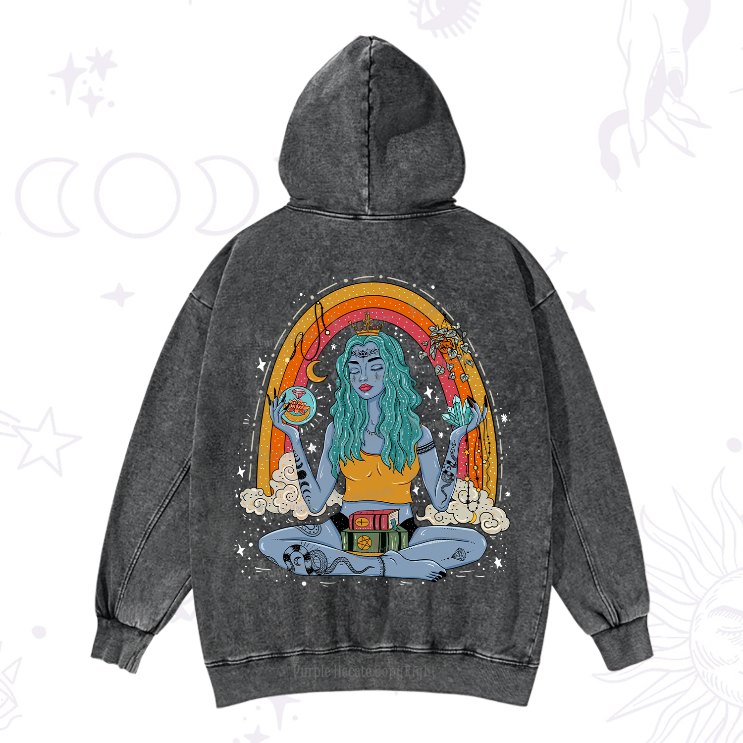 Purplehecate I'm The Queen Of All My Dreams Washed Hoodie
