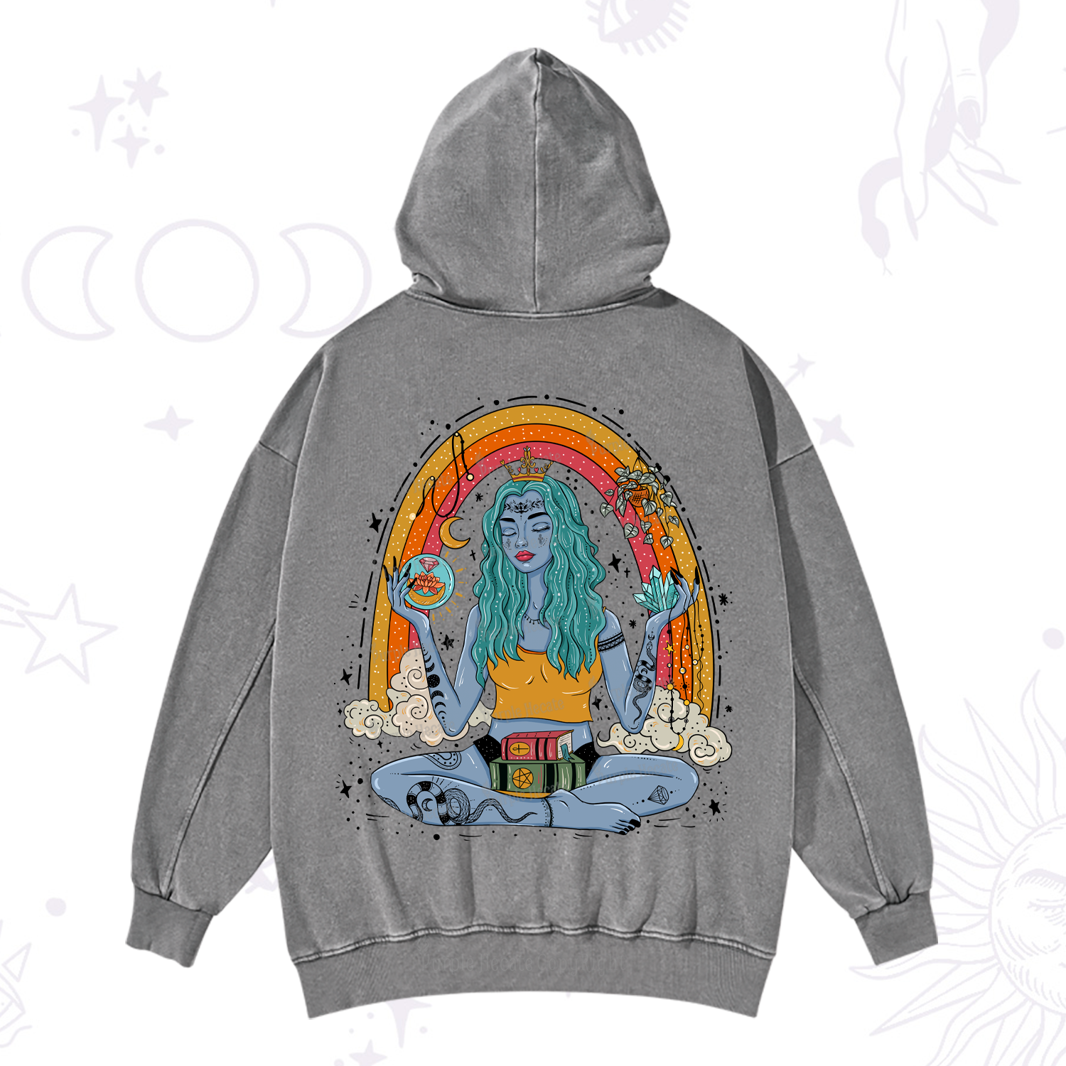 Purplehecate I'm The Queen Of All My Dreams Washed Hoodie