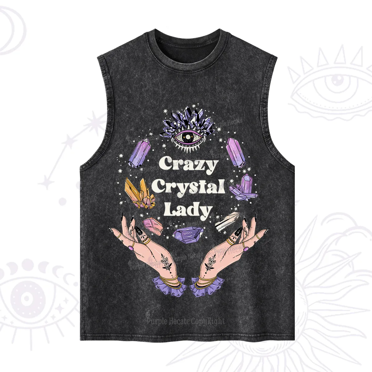 Purplehecate Crazy Crystal Lady Washed Tank