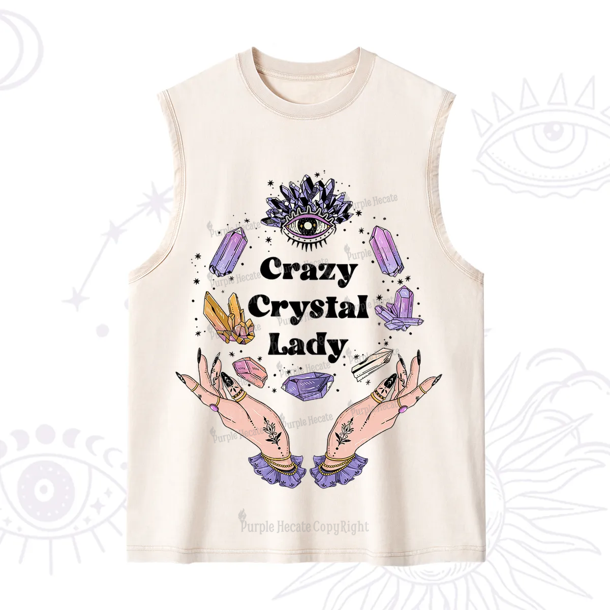 Purplehecate Crazy Crystal Lady Washed Tank