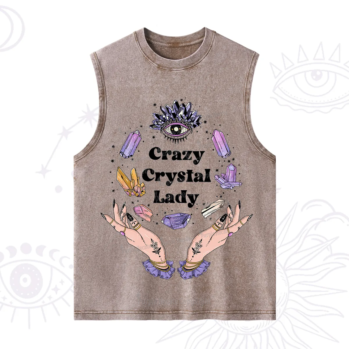 Purplehecate Crazy Crystal Lady Washed Tank