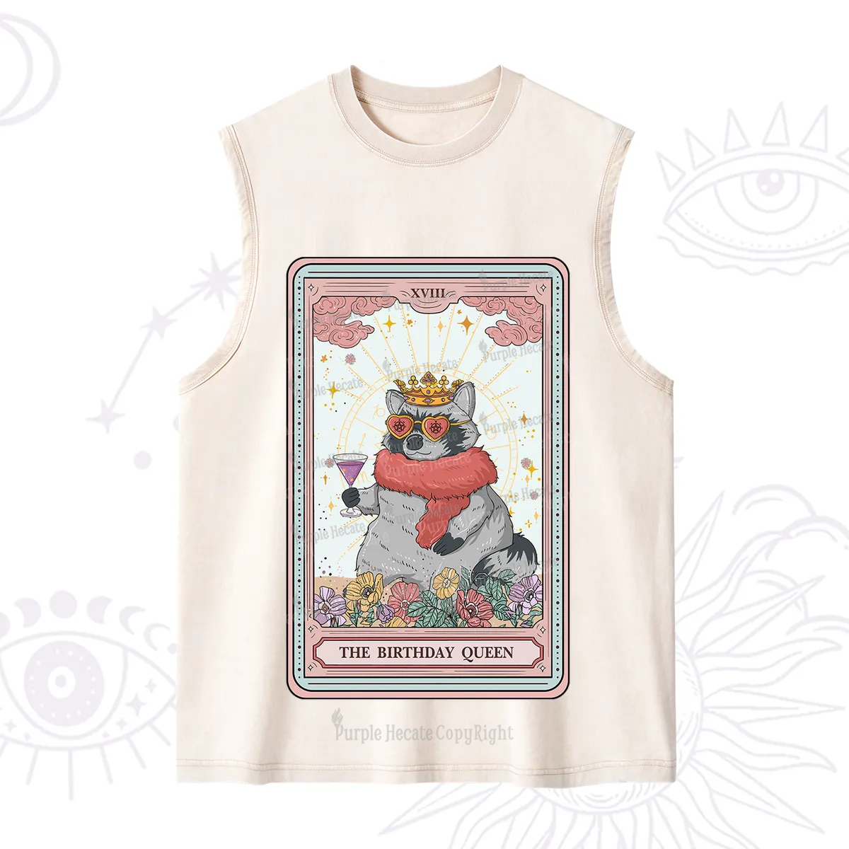 Purplehecate The Birthday Queen Tarot Washed Tank
