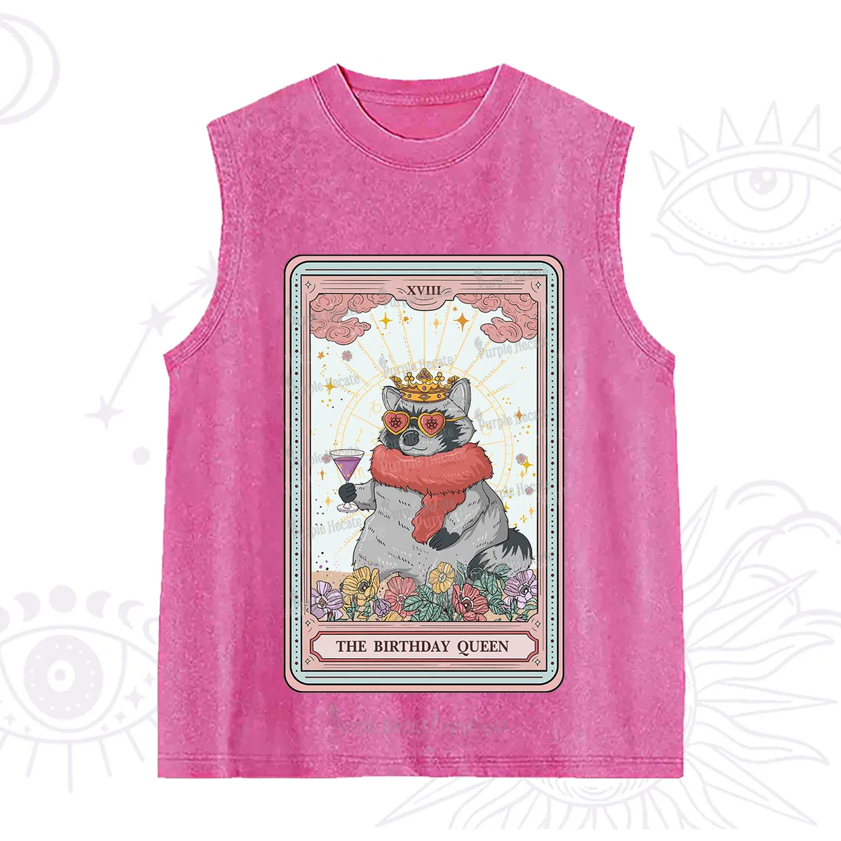 Purplehecate The Birthday Queen Tarot Washed Tank