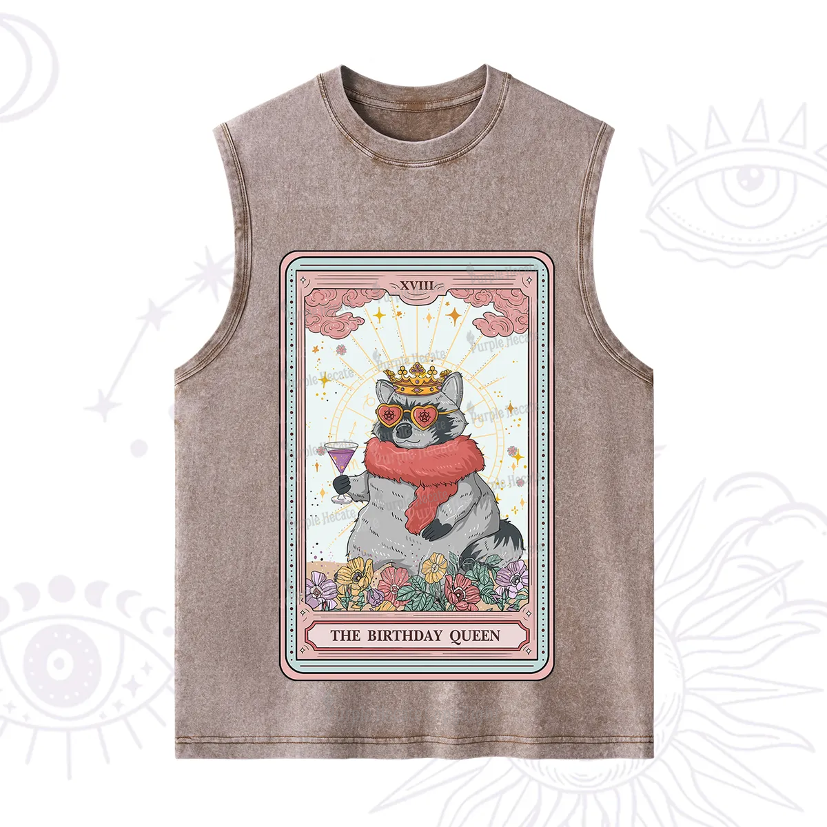 Purplehecate The Birthday Queen Tarot Washed Tank