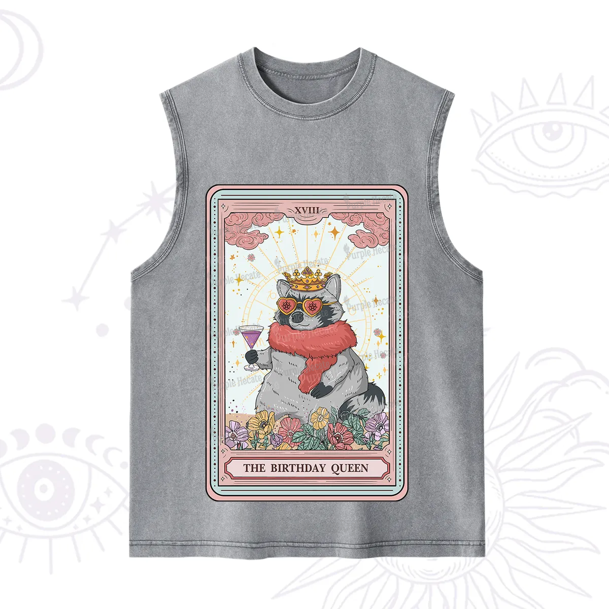 Purplehecate The Birthday Queen Tarot Washed Tank