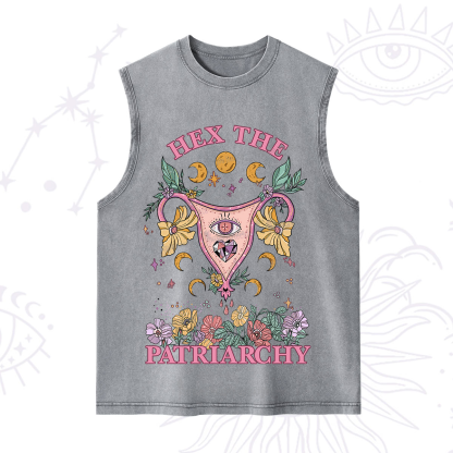 Purplehecate Hex the Patriarchy Feminist Power Washed Tank