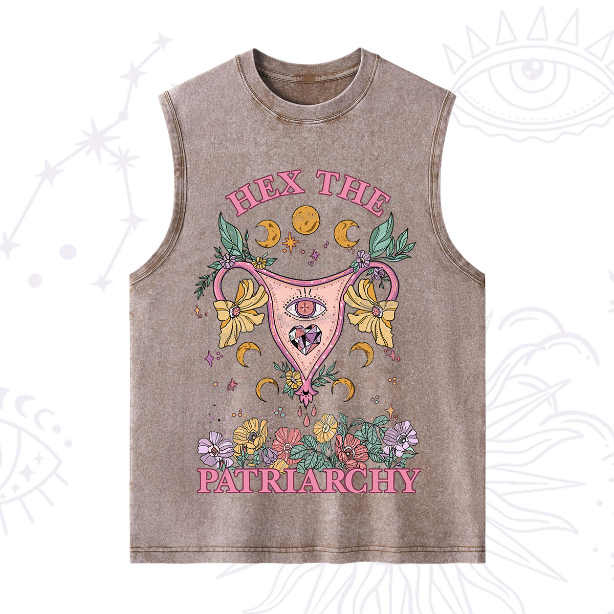 Purplehecate Hex the Patriarchy Feminist Power Washed Tank
