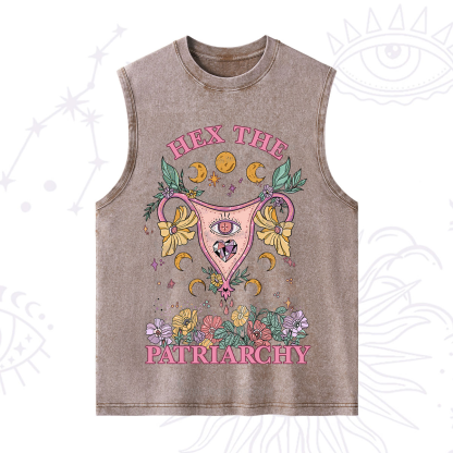 Purplehecate Hex the Patriarchy Feminist Power Washed Tank