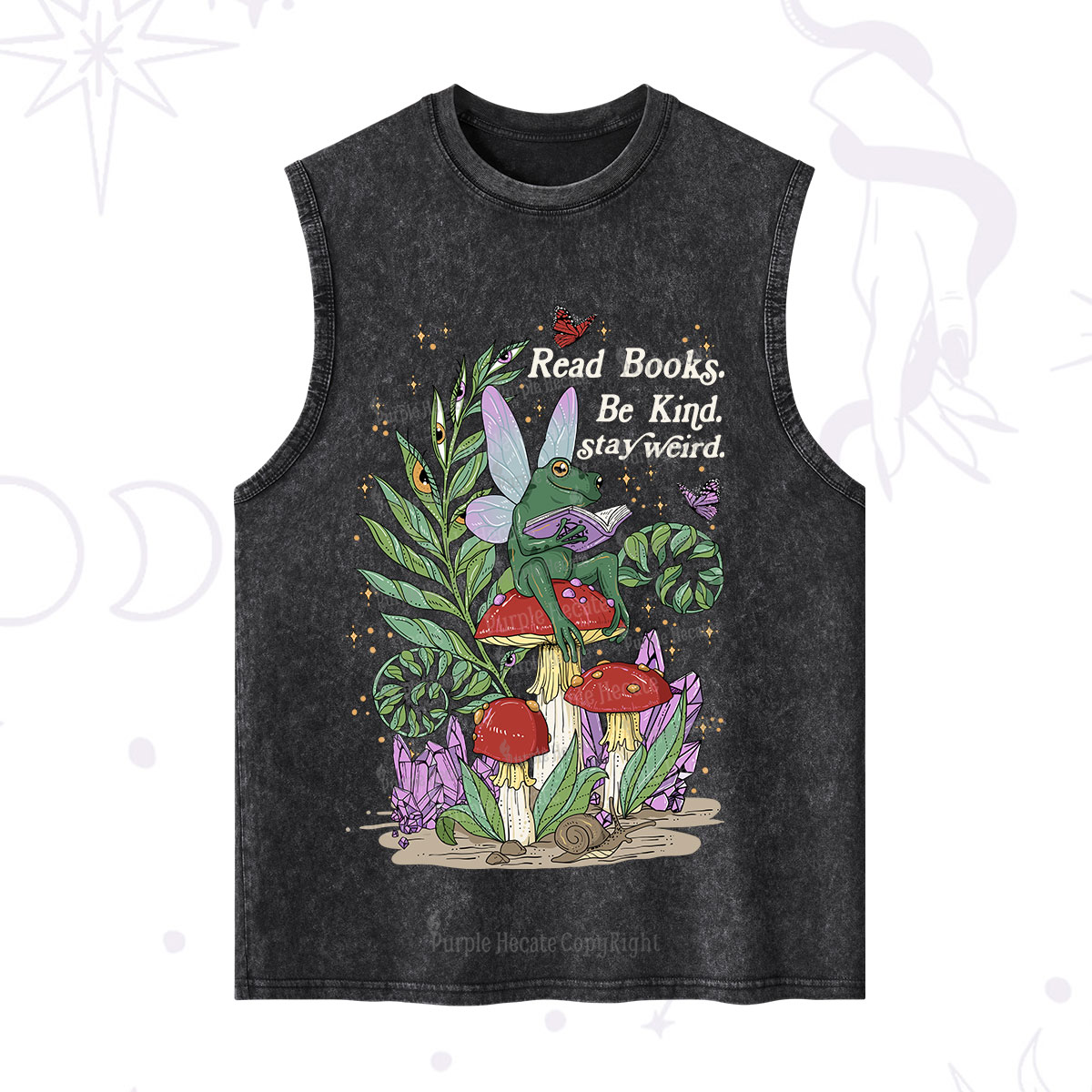 Purplehecate Read Books Be Kind Stay Weird Washed Tank