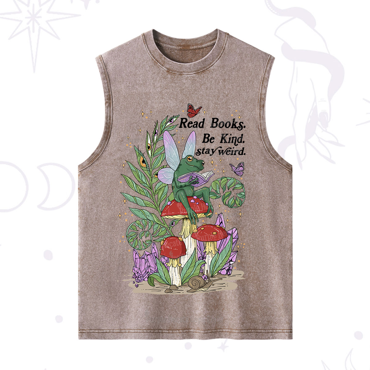 Purplehecate Read Books Be Kind Stay Weird Washed Tank