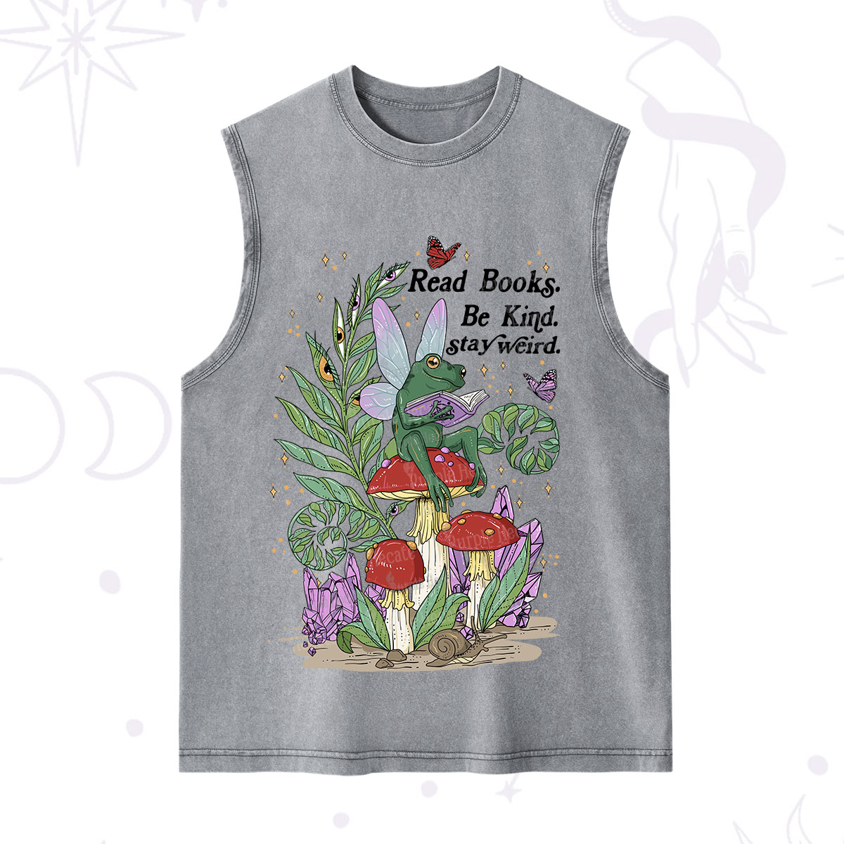 Purplehecate Read Books Be Kind Stay Weird Washed Tank