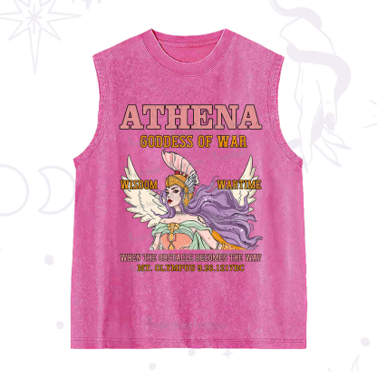 Purplehecate Wise War Goddess Athena Washed Tank