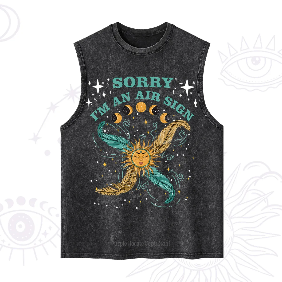 Purplehecate Sorry I'm An Air Sign Washed Tank
