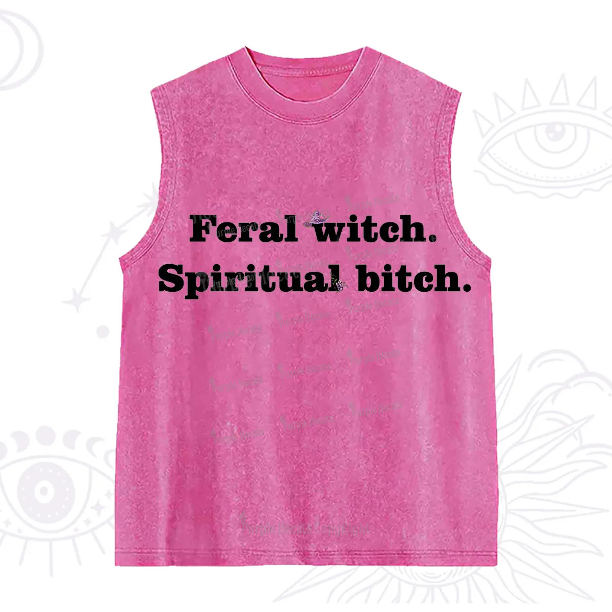 Purplehecate Feral Witch Spiritual Bitch Washed Tank