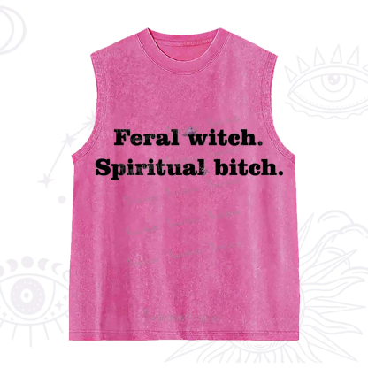 Purplehecate Feral Witch Spiritual Bitch Washed Tank