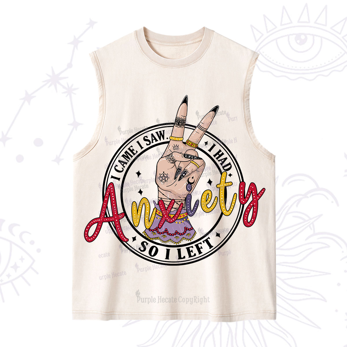 Purplehecate I Had Anxiety So I Left Washed Tank