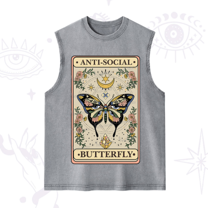 Purplehecate The Anti Social Nutterfly Oracle Card Washed Tank