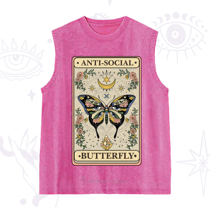 Purplehecate The Anti Social Nutterfly Oracle Card Washed Tank