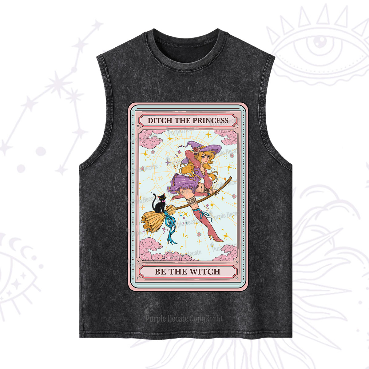 Purplehecate The Ditch The Princess Be The Witch Oracle Card Washed Tank
