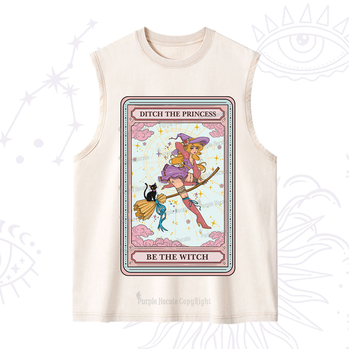 Purplehecate The Ditch The Princess Be The Witch Oracle Card Washed Tank