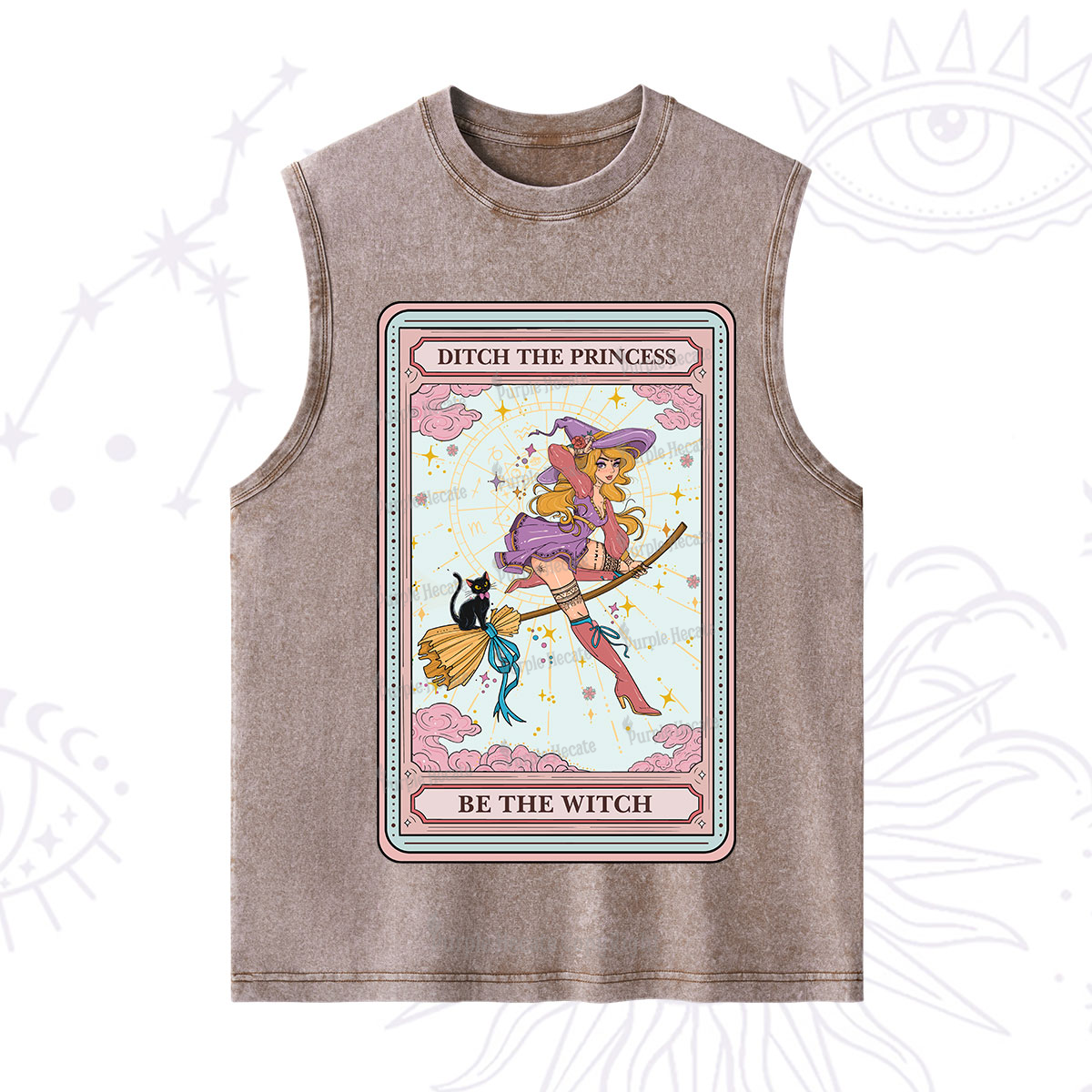 Purplehecate The Ditch The Princess Be The Witch Oracle Card Washed Tank