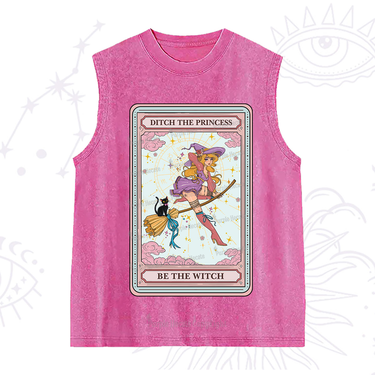 Purplehecate The Ditch The Princess Be The Witch Oracle Card Washed Tank