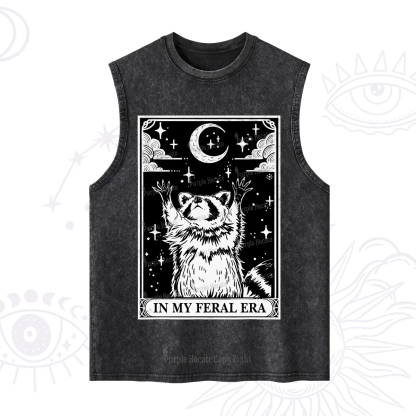 Purplehecate The In My Feral Era Oracle Card Washed Tank