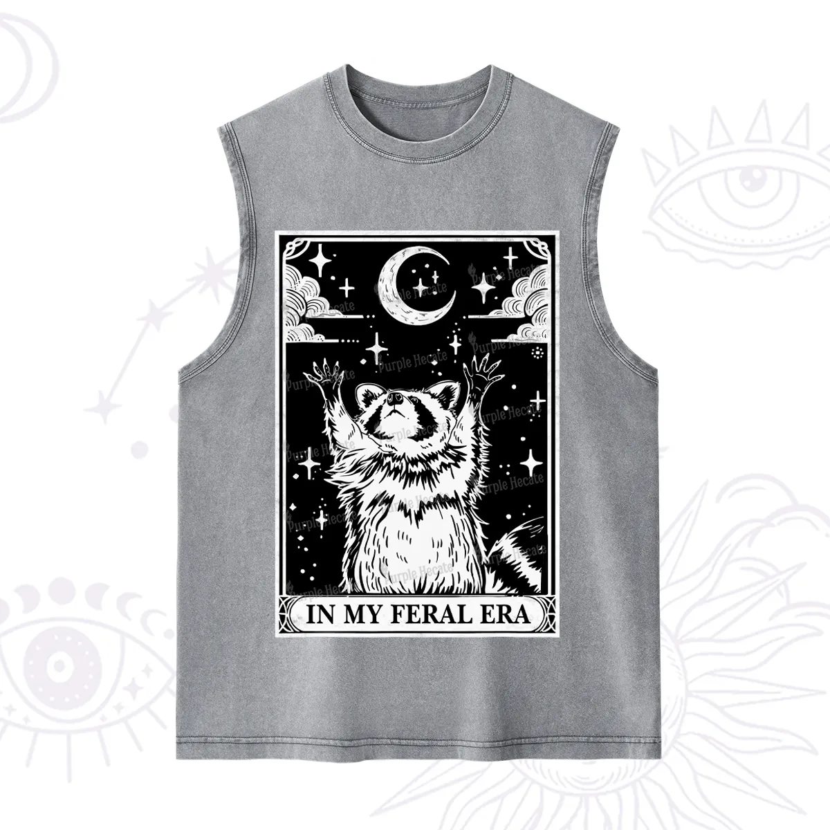 Purplehecate The In My Feral Era Oracle Card Washed Tank