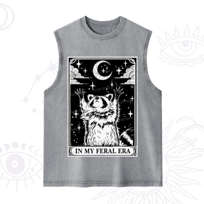 Purplehecate The In My Feral Era Oracle Card Washed Tank
