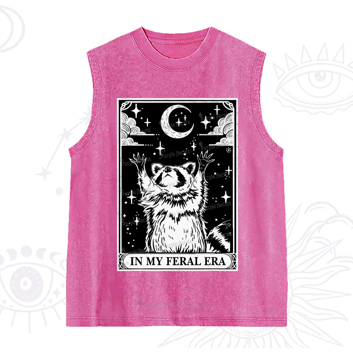 Purplehecate The In My Feral Era Oracle Card Washed Tank
