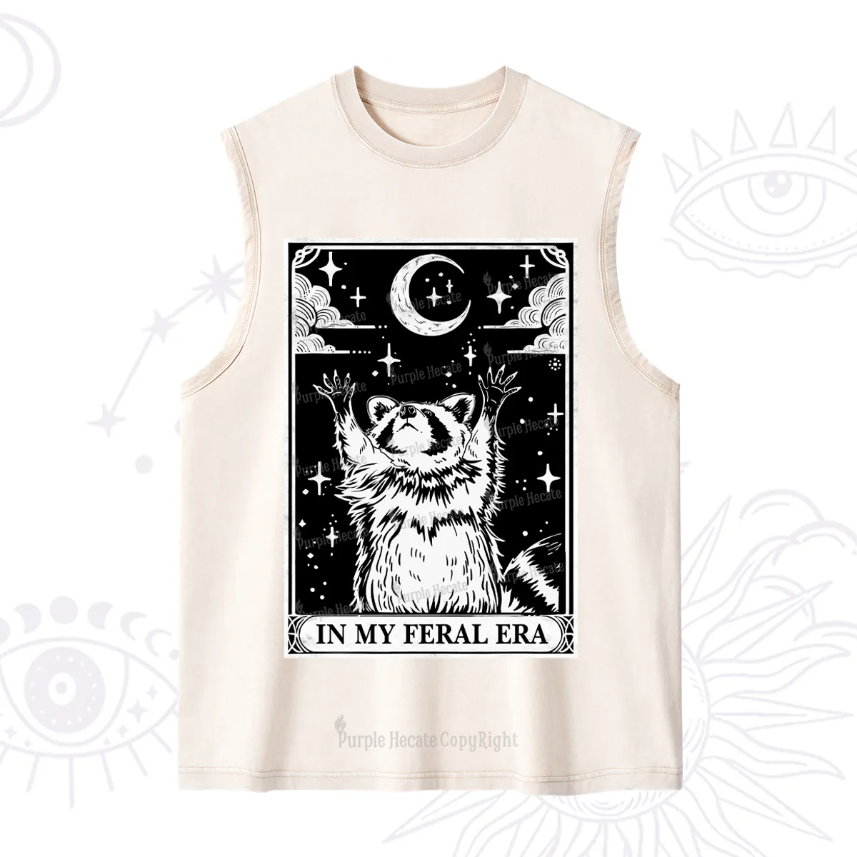 Purplehecate The In My Feral Era Oracle Card Washed Tank