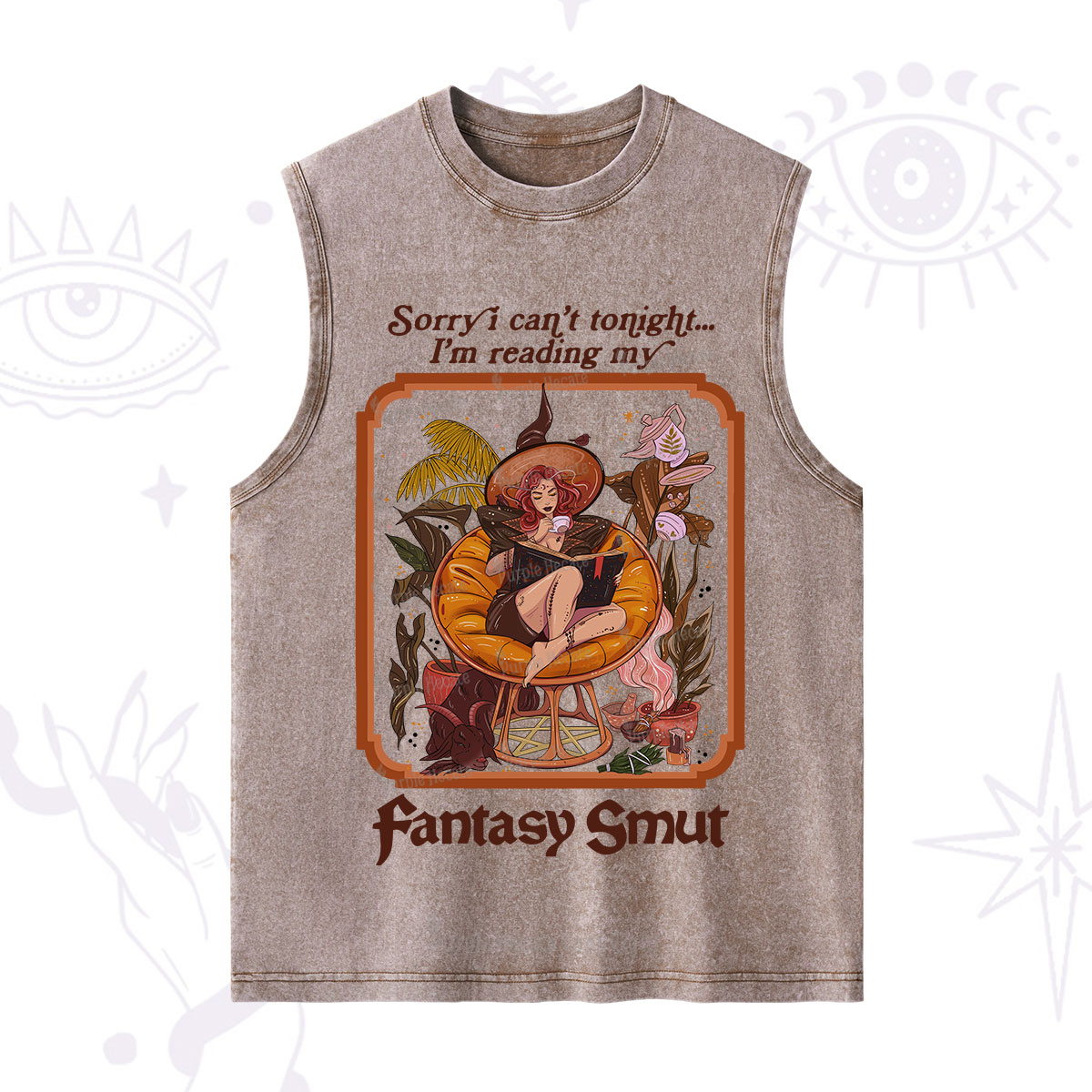 Purplehecate Sorry I Can't Tonight I'm Reading My Fantasy Smut Washed Tank