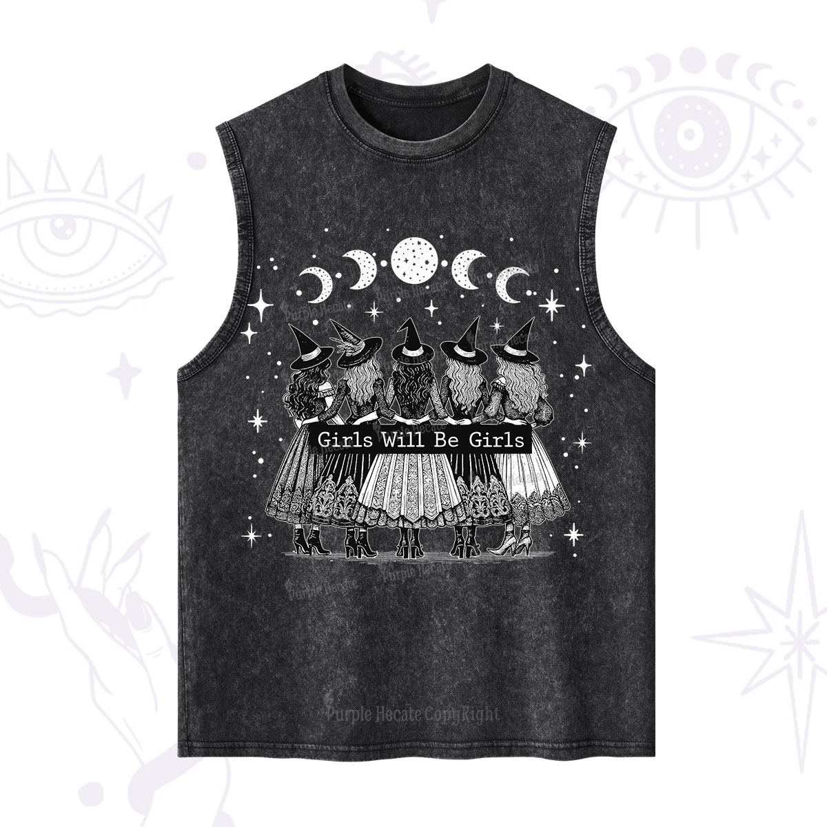 Purplehecate Girls Will Be Girls Witch Power Washed Tank