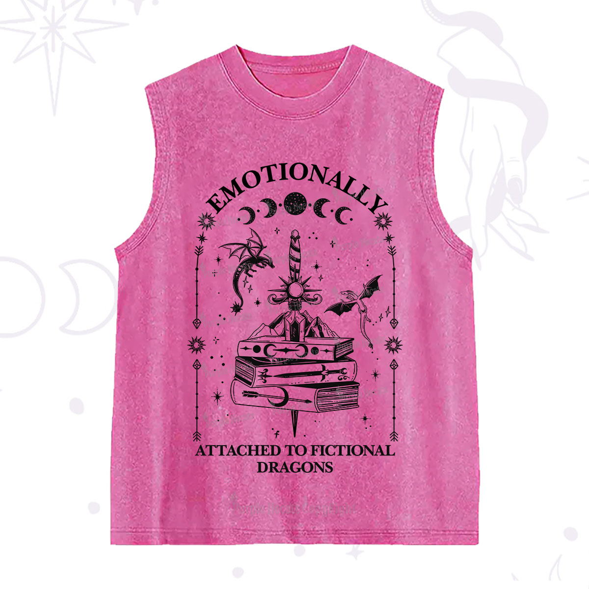 Purplehecate Emotionally Attached to Fictional Dragons Washed Tank