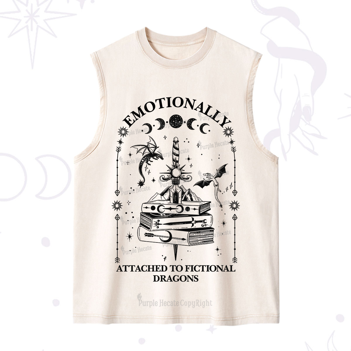 Purplehecate Emotionally Attached to Fictional Dragons Washed Tank
