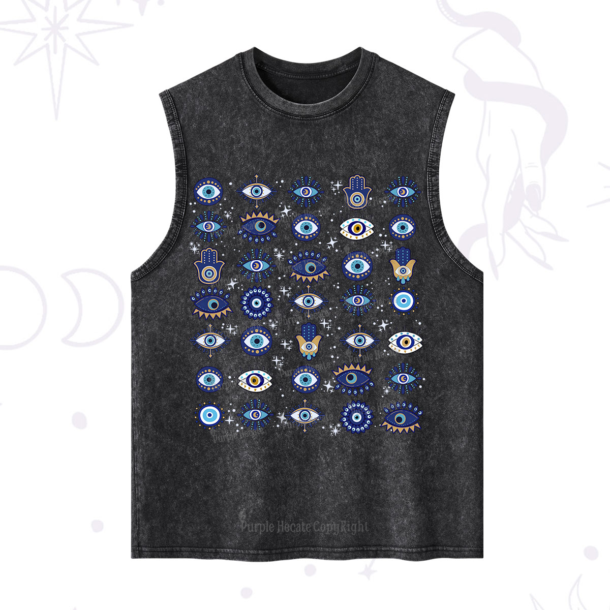 Purplehecate Evil Eye Protection Washed Tank