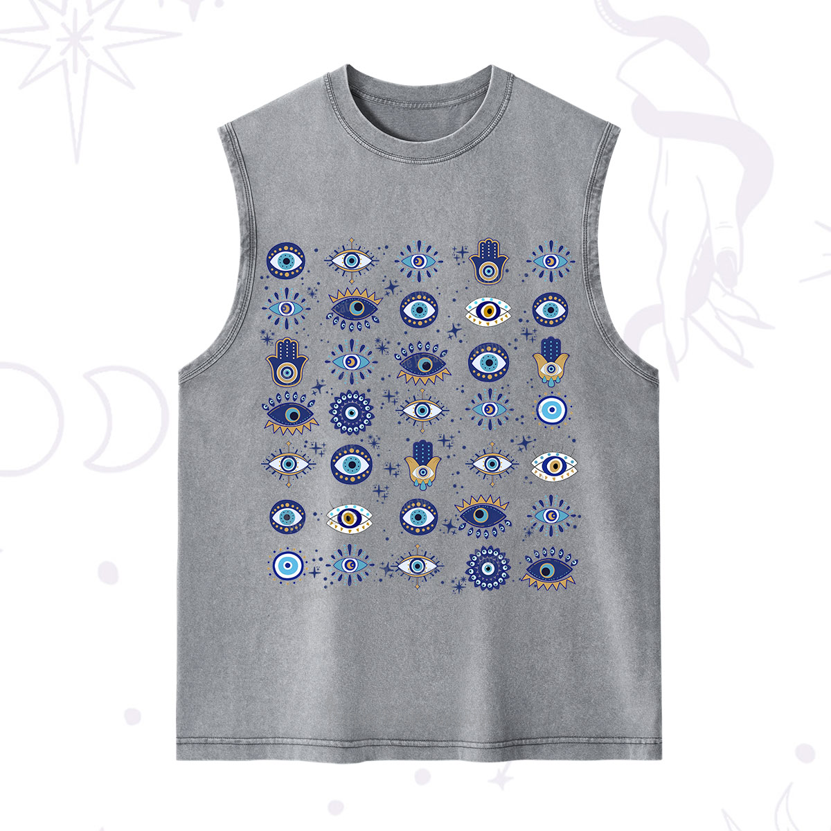 Purplehecate Evil Eye Protection Washed Tank