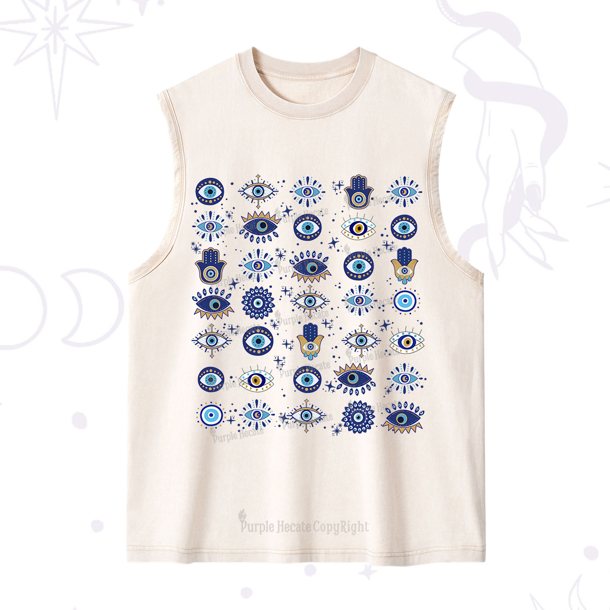 Purplehecate Evil Eye Protection Washed Tank