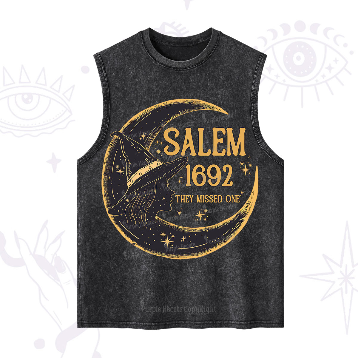 Purplehecate 1692 Salem Witch Washed Tank