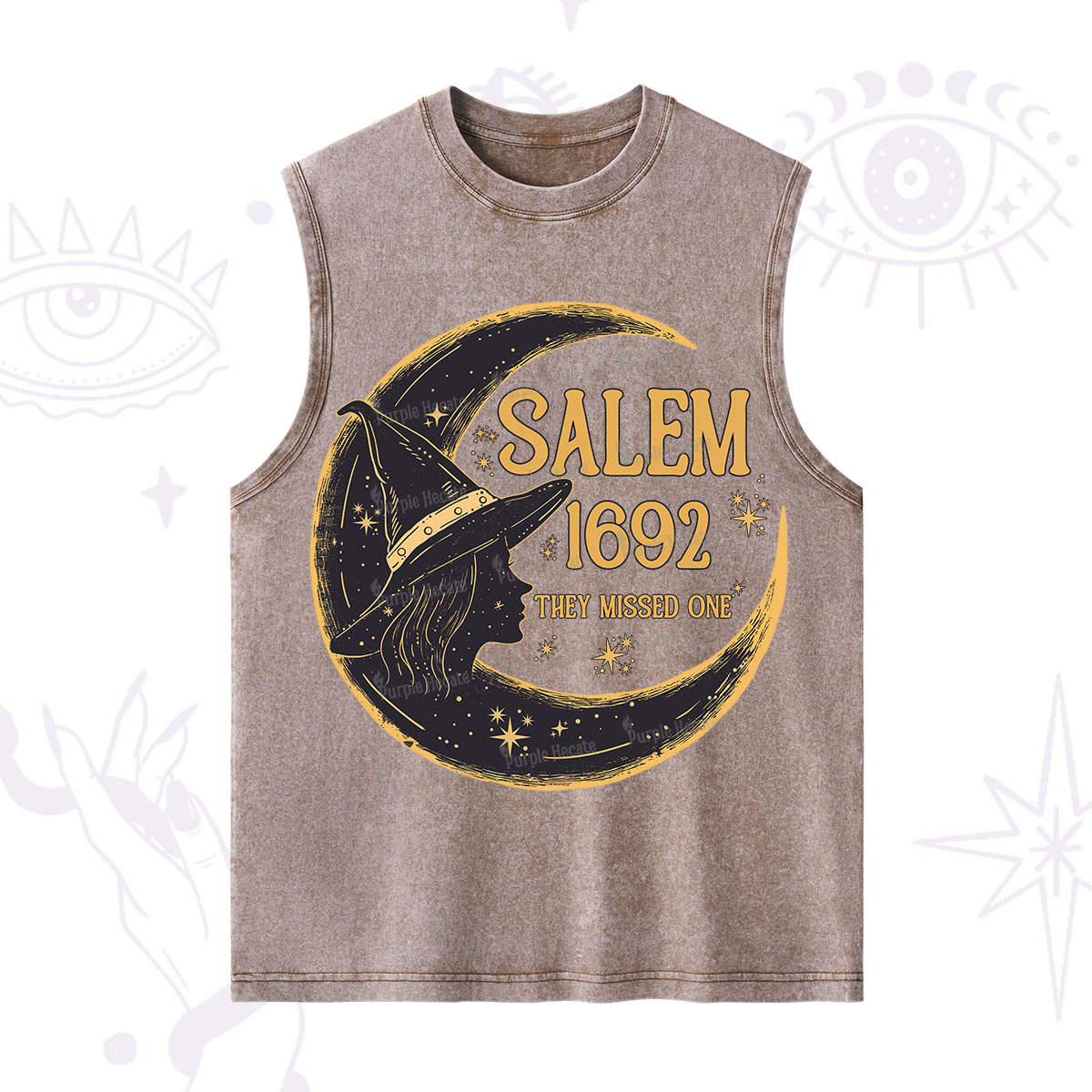 Purplehecate 1692 Salem Witch Washed Tank