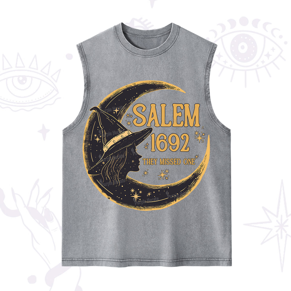 Purplehecate 1692 Salem Witch Washed Tank