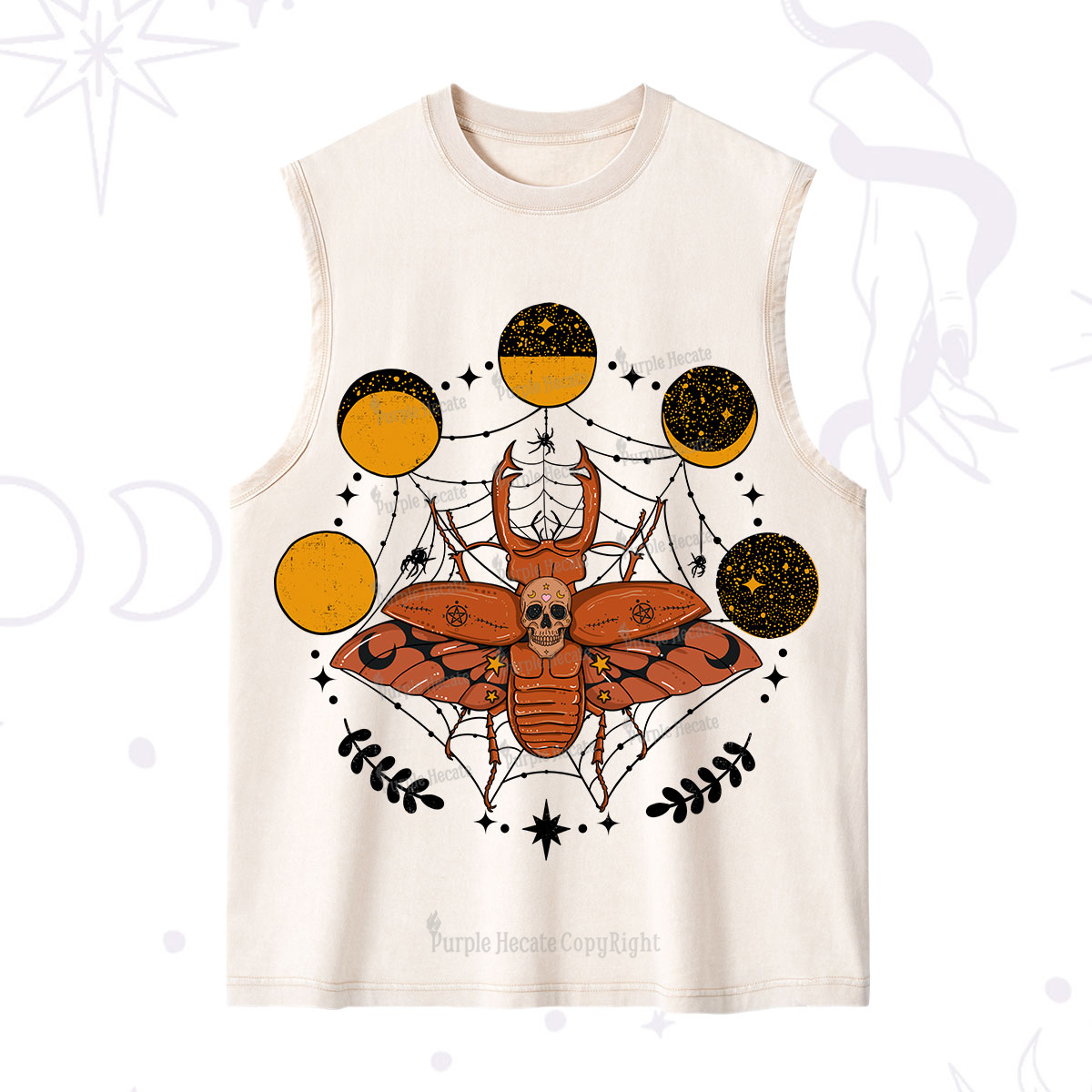 Purplehecate Lunar Web Death Beetle Washed Tank