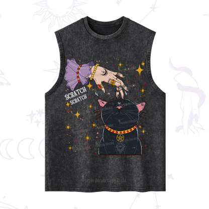 Purplehecate Witch's Cat Scratch Washed Tank